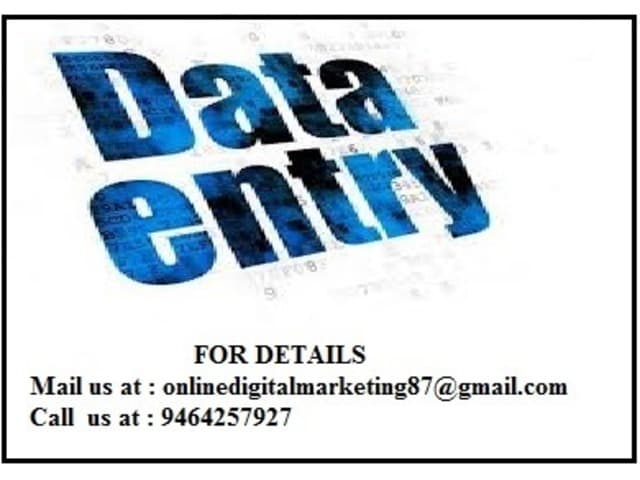 Data entry job is available with us.