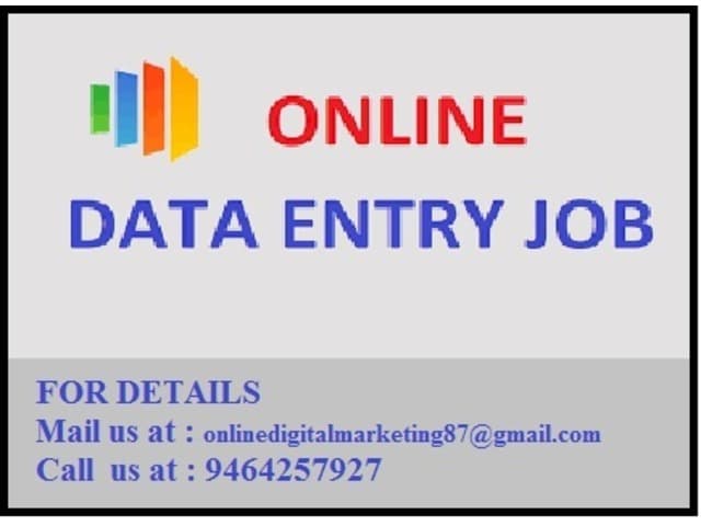 Data entry job is available with us.